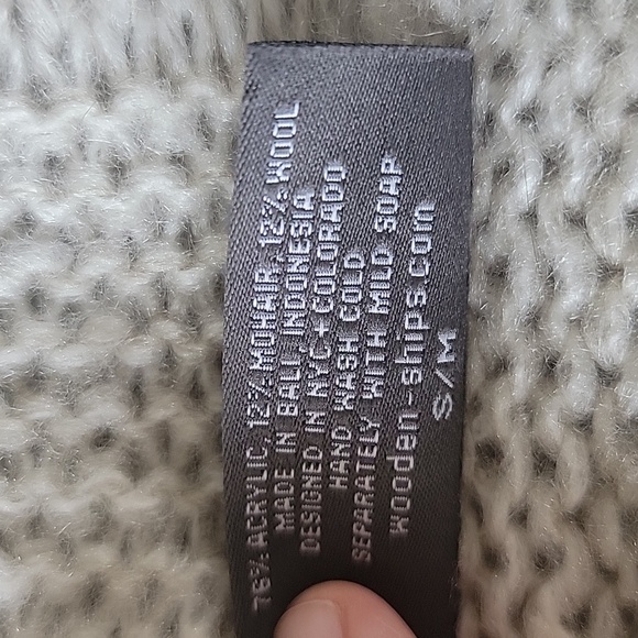 Wooden Ships Mohair Wool Blend Knitted Long Cardigan Size S/M - Picture 7 of 8